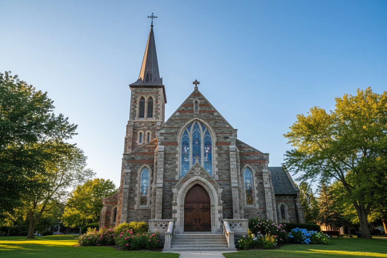 generate image of a church exterior